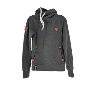 Naketano Women's Gray Pullover‎ Hoodie Sweatshirt Sweater Size Small